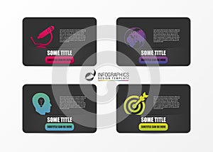 Infographic design template. Banners for presentation. Vector