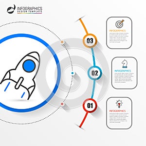 Infographic design template. Business concept with 3 steps