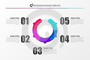 Infographic design template. Business concept with 5 steps