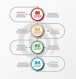 Infographic design template can be used for workflow layout, diagram, number options, web design