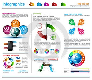 Infographic design template with cloud concept