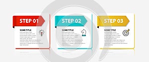 Infographic design template. Creative concept with 3 steps