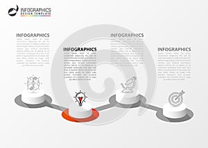 Infographic design template. Creative concept with 4 steps