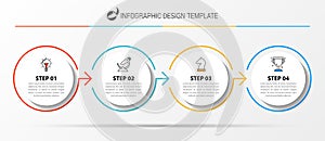 Infographic design template. Creative concept with 4 steps