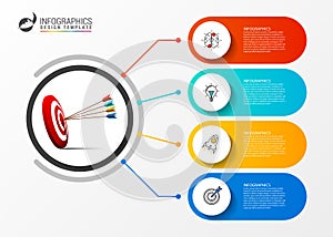 Infographic design template. Creative concept with 4 steps