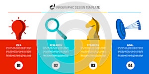 Infographic design template. Creative concept with 4 steps