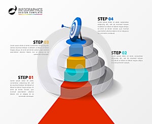 Infographic design template. Creative concept with 4 steps