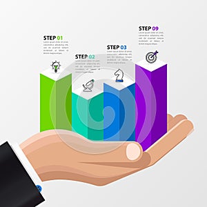 Infographic design template. Creative concept with 4 steps