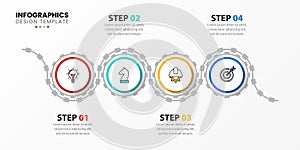 Infographic design template. Creative concept with 4 steps