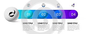 Infographic design template. Creative concept with 4 steps. Line