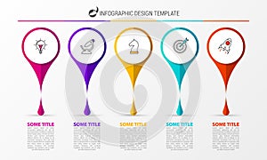 Infographic design template. Creative concept with 5 steps