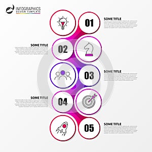 Infographic design template. Creative concept with 5 steps