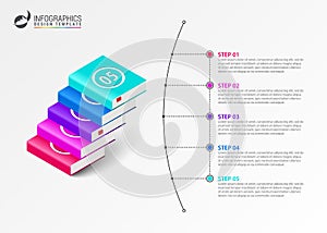 Infographic design template. Creative concept with 5 steps