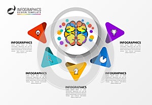 Infographic design template. Creative concept with 5 steps