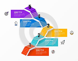 Infographic design template. Creative concept with 5 steps