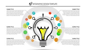 Infographic design template. Creative concept with 6 steps