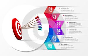 Infographic design template. Creative concept with 6 steps