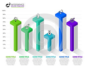 Infographic design template. Creative concept with 6 steps