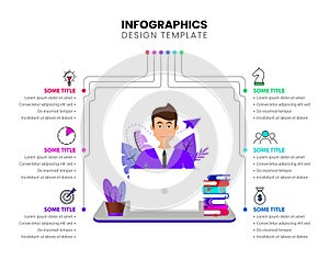 Infographic design template. Creative concept with 6 steps