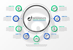 Infographic design template. Creative concept with 9 steps