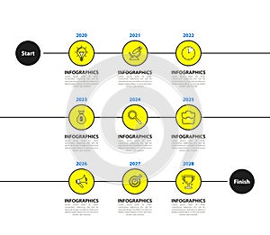 Infographic design template. Creative concept with 9 steps