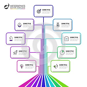 Infographic design template. Creative concept with 9 steps