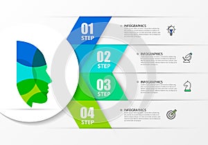 Infographic design template. Creative concept with 4 steps