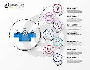 Infographic design template. Creative concept with 7 steps