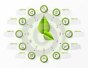 Infographic design template. Creative concept with 12 steps