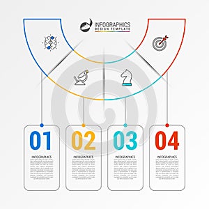 Infographic design template. Creative concept with 4 steps