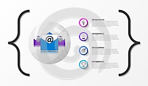 Infographic design template. Creative concept with 4 steps