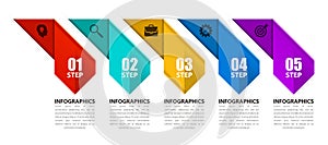 Infographic design template. Creative concept with 5 steps