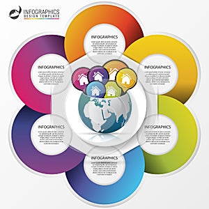 Infographic design template. Creative world. Travel concept