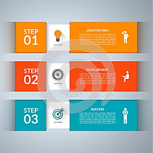 Infographic design template with marketing icons