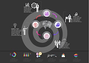 Infographic design and template marketing icons and Busi