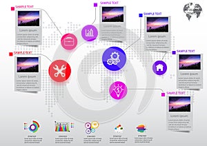 Infographic design and template marketing icons and Busi