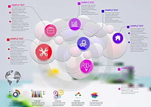 Infographic design and template marketing icons and Busi