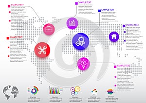 Infographic design and template marketing icons and Busi