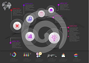 Infographic design and template marketing icons and Busi