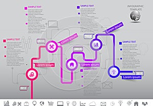 Infographic design and template marketing icons and Busi