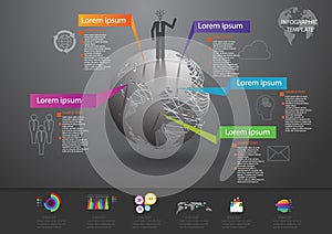 Infographic design and template marketing icons and Busi