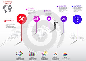 Infographic design and template marketing icons and Busi