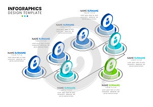 Infographic design template. Organization chart. Vector illustration