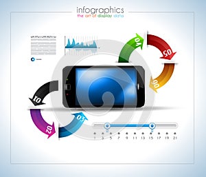 Infographic design template with paper tags