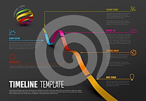 Infographic diagonal timeline report template