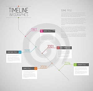 Infographic diagonal timeline report template