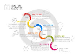 Infographic diagonal timeline report template