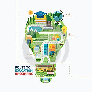 Infographic education template design.learn concept vector.