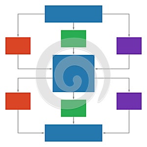 Infographic element connection diagram. Color business chart
