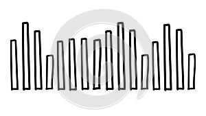 Infographic element - hand-drawn columns chart.